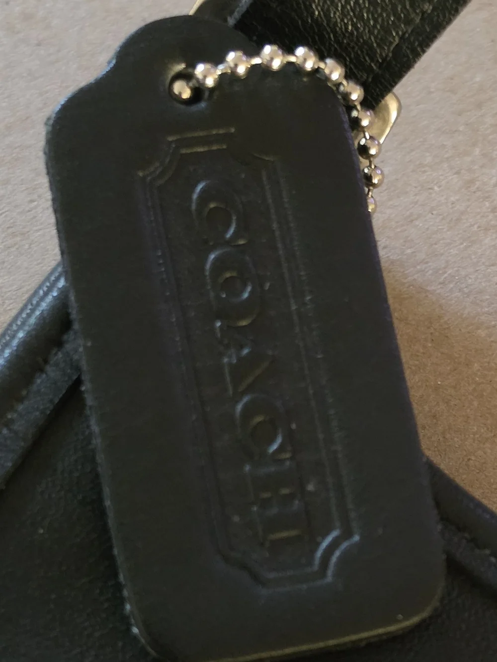NWOT 1999 Y2K Vintage Coach 9142 Black Leather Hippie Crossbody Bag